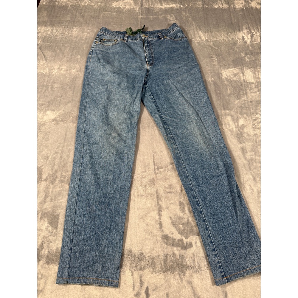 Lauren Jeans Co. Ralph Lauren Women's Size 10 Medium Wash‎ Straight Leg Denim